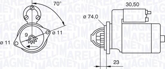 Magneti Marelli 063521090350 - Стартер autocars.com.ua