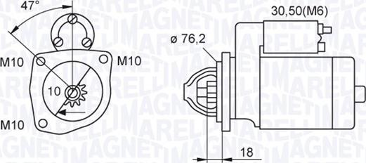 Magneti Marelli 063521101040 - Стартер autocars.com.ua