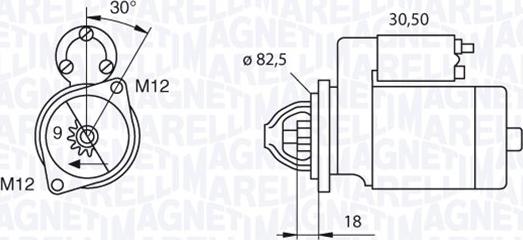 Magneti Marelli 063521101380 - Стартер avtokuzovplus.com.ua