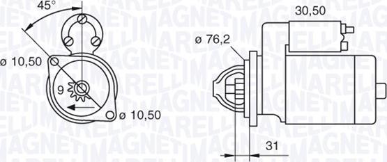 Magneti Marelli 063521150350 - Стартер avtokuzovplus.com.ua