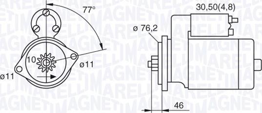 Magneti Marelli 063521230160 - Стартер autocars.com.ua