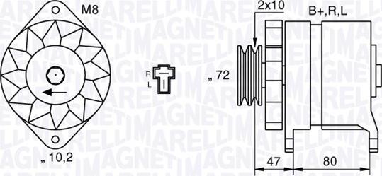 Magneti Marelli 063532621010 - Генератор avtokuzovplus.com.ua