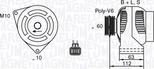 Magneti Marelli 063532622010 - Генератор avtokuzovplus.com.ua