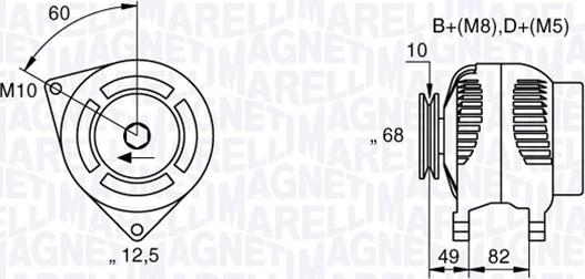 Magneti Marelli 063533155000 - Генератор autocars.com.ua