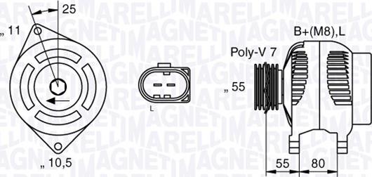 Magneti Marelli 063533250530 - Генератор autocars.com.ua