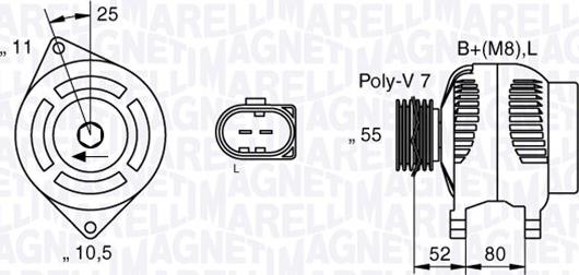 Magneti Marelli 063535250200 - Генератор autodnr.net