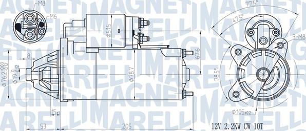 Magneti Marelli 063720613010 - Стартер autocars.com.ua