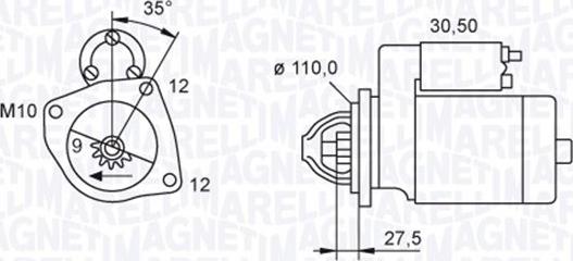 Magneti Marelli 063721118010 - Стартер autocars.com.ua