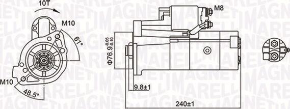 Magneti Marelli 063721221010 - Стартер autocars.com.ua