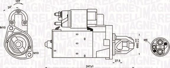 Magneti Marelli 063721249010 - Стартер autocars.com.ua