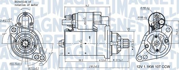 Magneti Marelli 063721322010 - Стартер autocars.com.ua