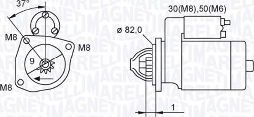 Magneti Marelli 063721389010 - Стартер autocars.com.ua