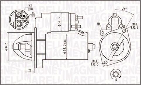 Magneti Marelli 063721410010 - Стартер autocars.com.ua