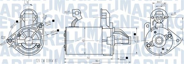 Magneti Marelli 063721422010 - Стартер autocars.com.ua