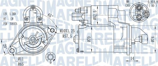 Magneti Marelli 063721450010 - Стартер avtokuzovplus.com.ua