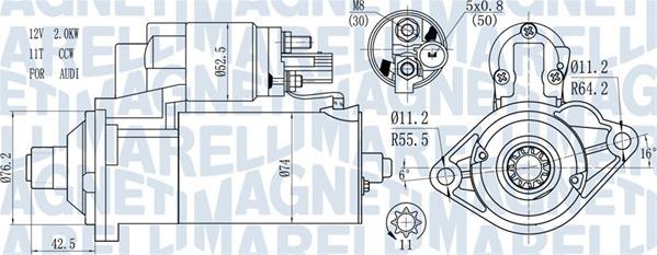 Magneti Marelli 063721512010 - Стартер autocars.com.ua