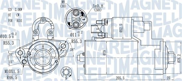 Magneti Marelli 063721521010 - Стартер autocars.com.ua