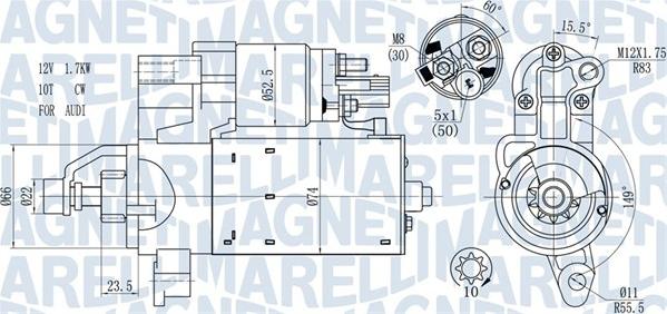 Magneti Marelli 063721563510 - Стартер avtokuzovplus.com.ua