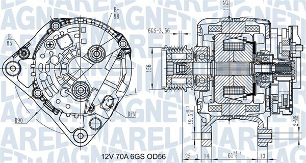 Magneti Marelli 063731502010 - Генератор autocars.com.ua