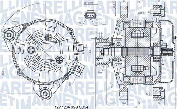 Magneti Marelli 063731557910 - Генератор autocars.com.ua