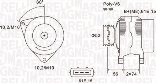 Magneti Marelli 063731580010 - Генератор autocars.com.ua