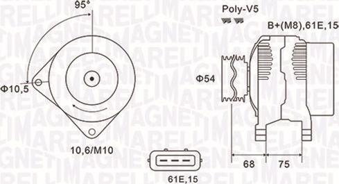 Magneti Marelli 063731584010 - Генератор avtokuzovplus.com.ua