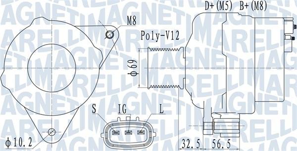 Magneti Marelli 063731633010 - Генератор autocars.com.ua