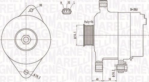 Magneti Marelli 063731800010 - Генератор avtokuzovplus.com.ua