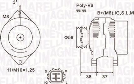 Magneti Marelli 063731889010 - Генератор autodnr.net