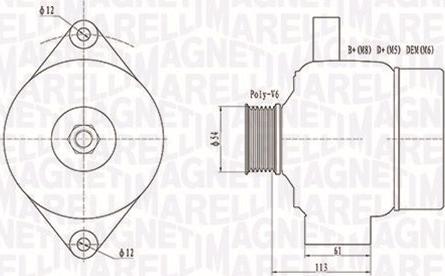 Magneti Marelli 063731952010 - Генератор avtokuzovplus.com.ua