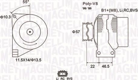 Magneti Marelli 063731958010 - Генератор avtokuzovplus.com.ua