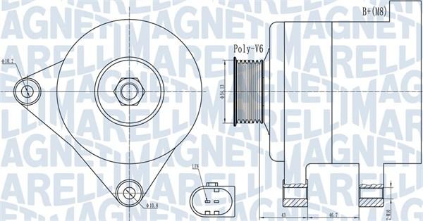 Magneti Marelli 063732000010 - Генератор avtokuzovplus.com.ua