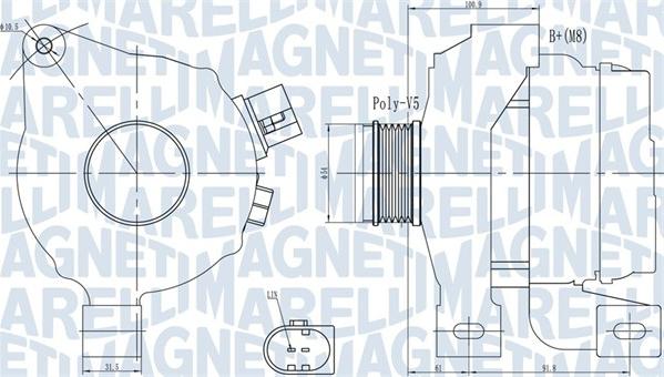 Magneti Marelli 063732001010 - Генератор avtokuzovplus.com.ua