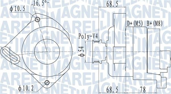 Magneti Marelli 063732096010 - Генератор autocars.com.ua