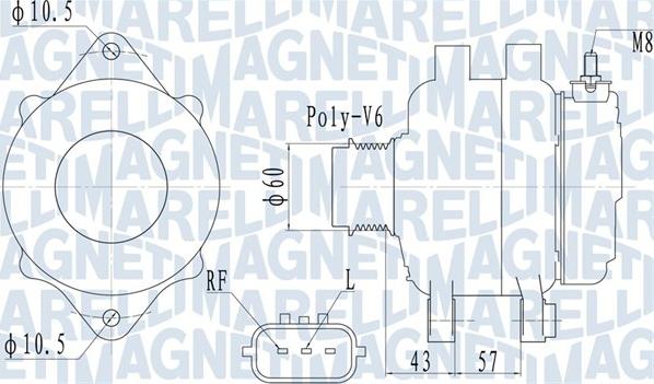 Magneti Marelli 063732122010 - Генератор autocars.com.ua