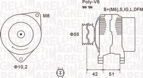 Magneti Marelli 063732126010 - Генератор autocars.com.ua