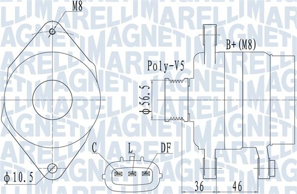 Magneti Marelli 063732127010 - Генератор avtokuzovplus.com.ua