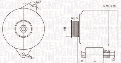 Magneti Marelli 063738250010 - Генератор avtokuzovplus.com.ua