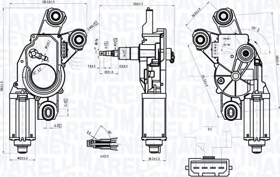 Magneti Marelli 064070000010 - Двигун склоочисника autocars.com.ua