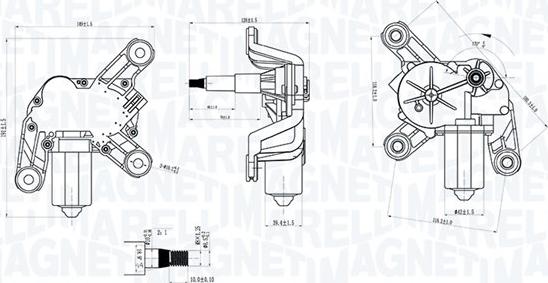 Magneti Marelli 064070700010 - Двигун склоочисника autocars.com.ua