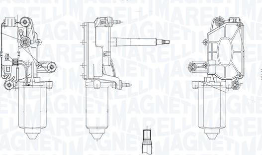 Magneti Marelli 064071000010 - Двигатель стеклоочистителя avtokuzovplus.com.ua