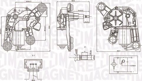 Magneti Marelli 064071400010 - Двигун склоочисника autocars.com.ua