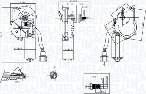 Magneti Marelli 064072200010 - Двигун склоочисника autocars.com.ua