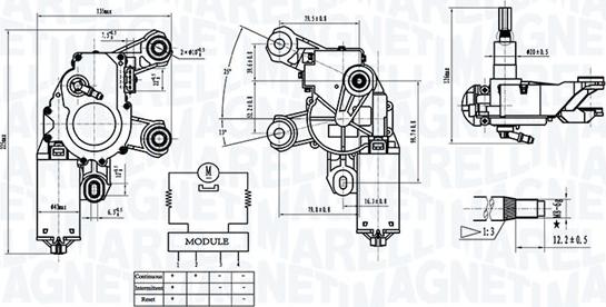 Magneti Marelli 064072300010 - Двигатель стеклоочистителя avtokuzovplus.com.ua