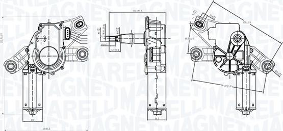 Magneti Marelli 064072400010 - Двигун склоочисника autocars.com.ua