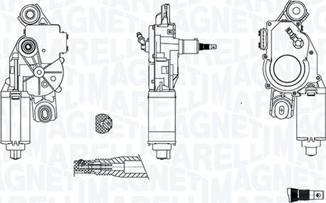 Magneti Marelli 064072900010 - Двигун склоочисника autocars.com.ua