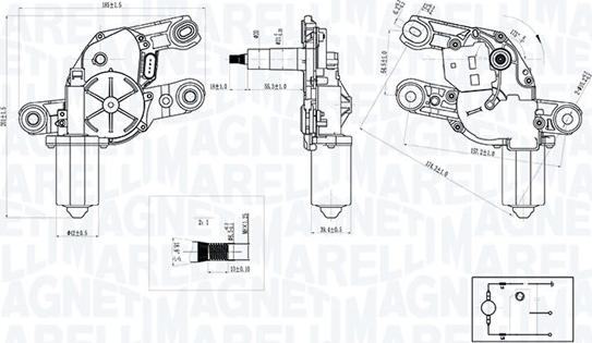 Magneti Marelli 064073300010 - Двигатель стеклоочистителя avtokuzovplus.com.ua