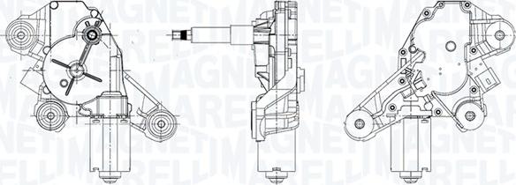 Magneti Marelli 064073400010 - Двигун склоочисника autocars.com.ua