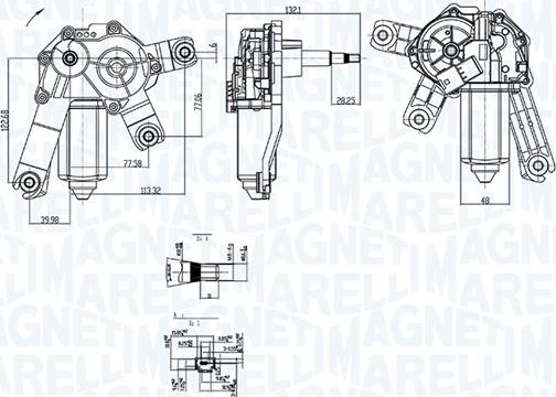 Magneti Marelli 064073700010 - Двигатель стеклоочистителя avtokuzovplus.com.ua