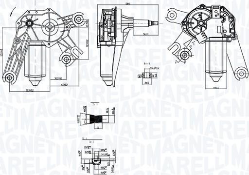 Magneti Marelli 064073800010 - Двигун склоочисника autocars.com.ua